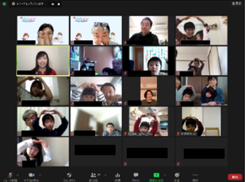 出前教室の様子を写したZoom画面1枚目