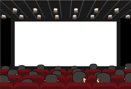 イラスト7：映画館の中の様子