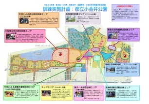地図：訓練実施計画：都立小金井公園