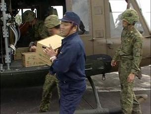 緊急支援物資輸送訓練の写真