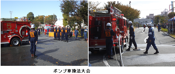 写真：ポンプ車操法大会の様子