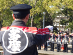 写真：喇叭隊の様子