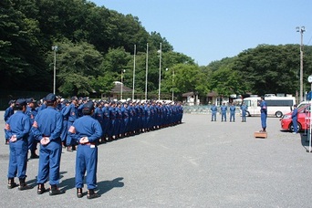 写真：集合している団員