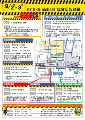 画像：総合防災訓練　チラシ裏