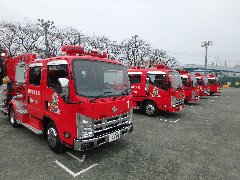 消防ポンプ車の写真