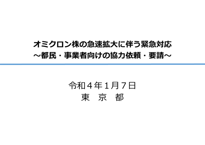 オミクロン株の急速拡大に伴う緊急対応の図1