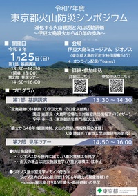 東京都火山防災シンポジウムのチラシ
