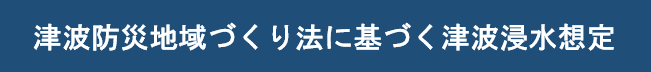 津波防災地域づくり法に基づく津波浸水想定