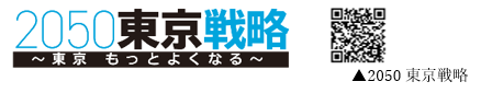 画像:2050東京戦略のロゴマークと2次元コード
