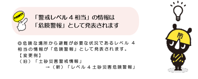 防災気象情報の変更点